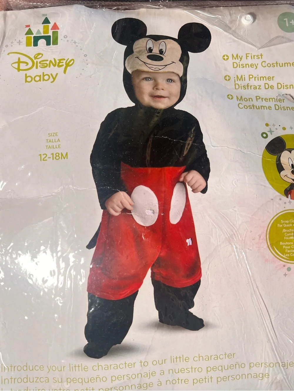 Disney Baby Mickey Mouse Costume 12-18 months